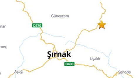 Şırnak’ta 3.5 büyüklüğünde deprem